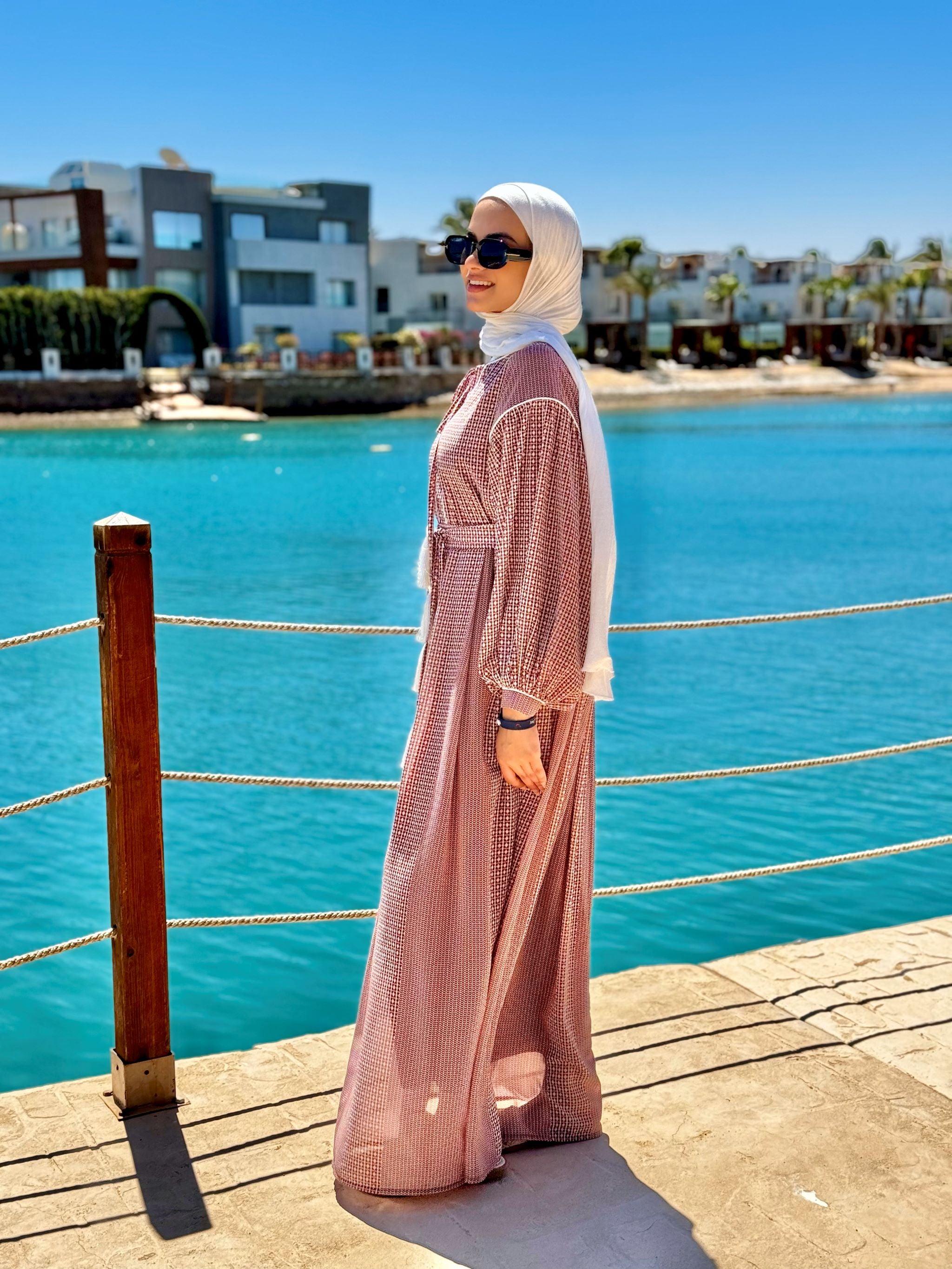 Chiffon Piped Dress-havan