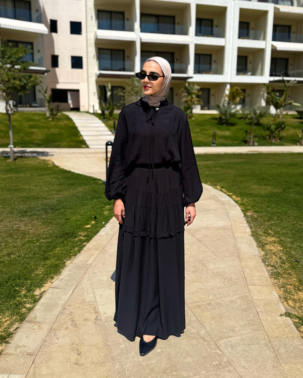 Crinkled Blouse - Black