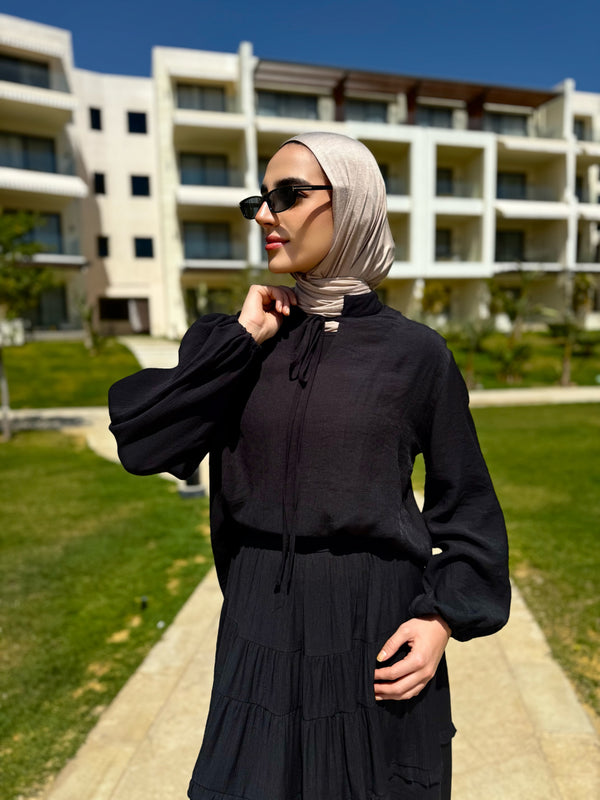 Crinkled Blouse - Black