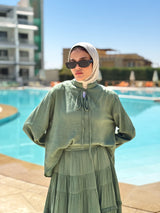 Crinkled Blouse - Mint