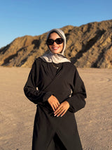 Criss-Cross Blouse Set-Black