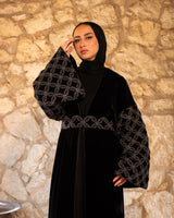 Embroidered Sleeves Kaftan - Silver (available at stores)