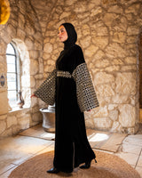 Embroidered Sleeves Kaftan - Beige (available at stores)