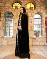 Double Face Velvet Kaftan - Black