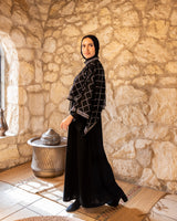 Studded Cape Abaya - Black (available at stores)