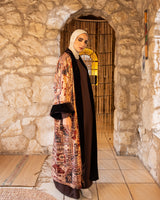 Double Face Velvet Kaftan - Brown