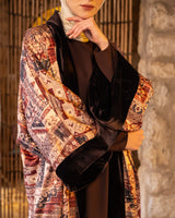 Double Face Velvet Kaftan - Brown