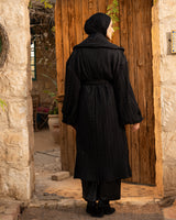 Pleated Kaftan - Black