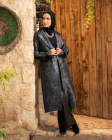 Taffeta Printed Cardigan - Black*Blue