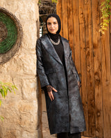 Taffeta Printed Cardigan - Black*Blue