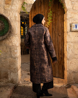 Taffeta Printed Cardigan - Gold