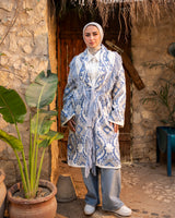 Knitted Boho Cardigan - Blue