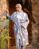 Knitted Boho Cardigan - Blue