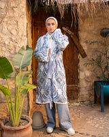 Knitted Boho Cardigan - Blue