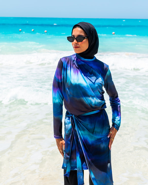 Draped Burkini-Blue