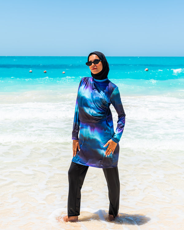 Draped Burkini-Blue