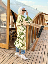 Double-Face Printed Kimono-Green