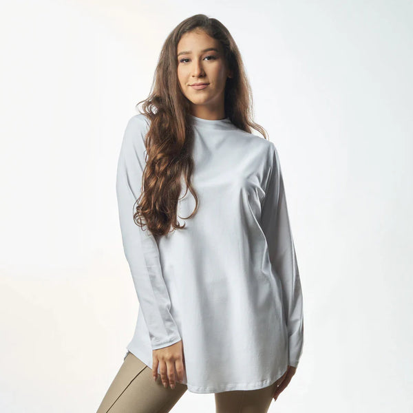 Double Layered Sleeves /Long T-shirt - White