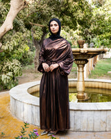 Draped Metallic Dress - Oxide ( Available at stores only )