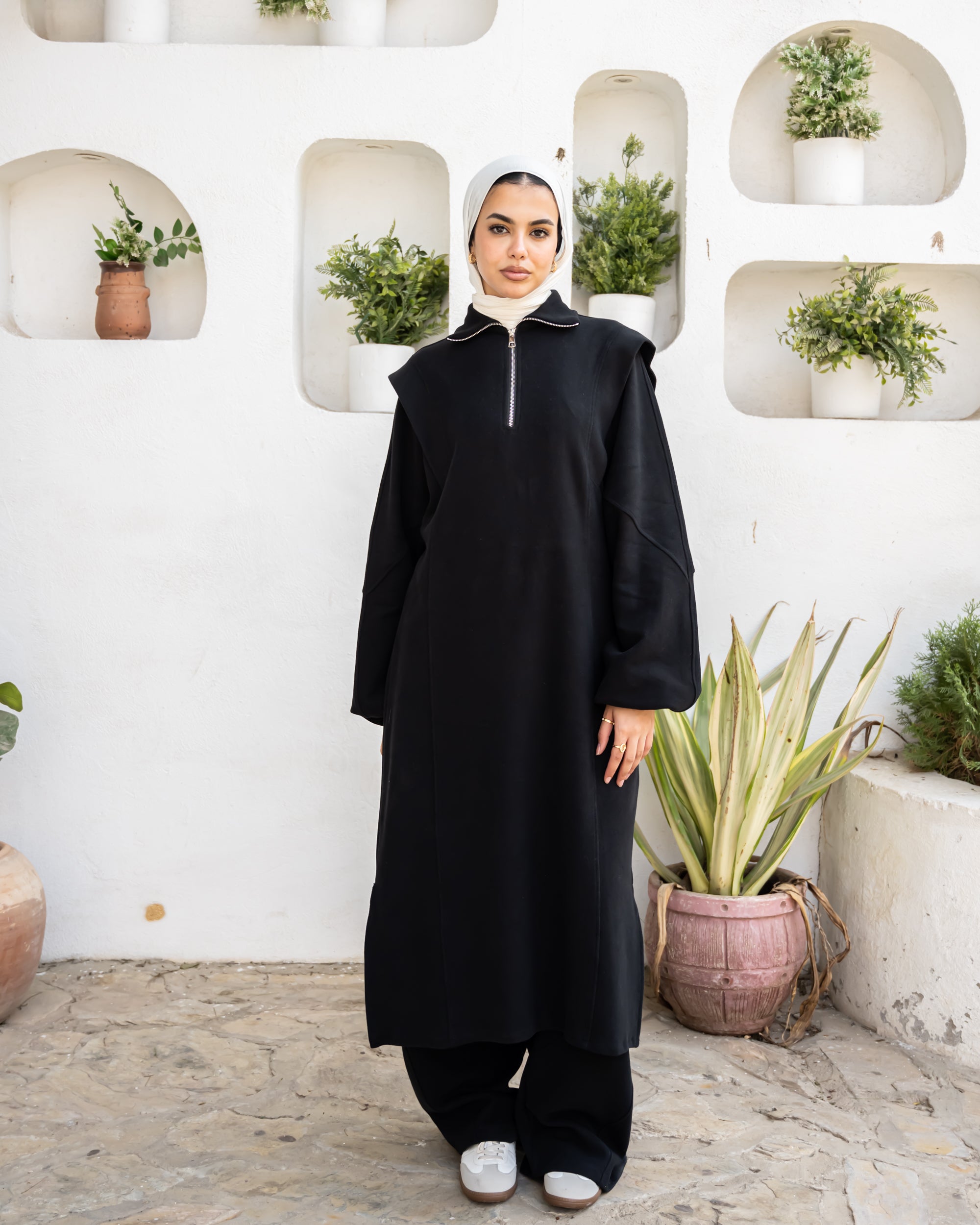 Edged Cashmere Blouse - Black
