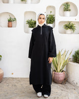 Edged Cashmere Blouse - Black