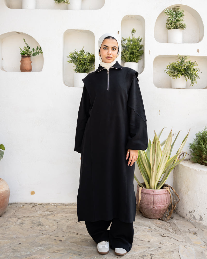 Edged Cashmere Blouse - Black