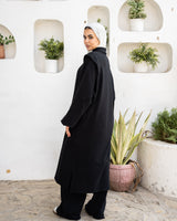 Edged Cashmere Blouse - Black