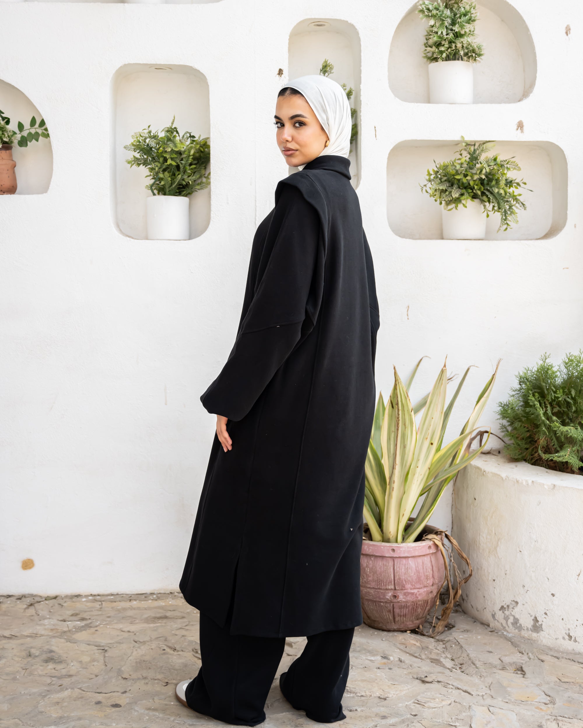 Detailed Cashmere Pants - Black