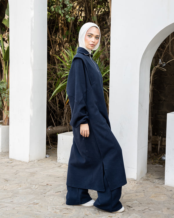 Edged Cashmere Blouse - Navy