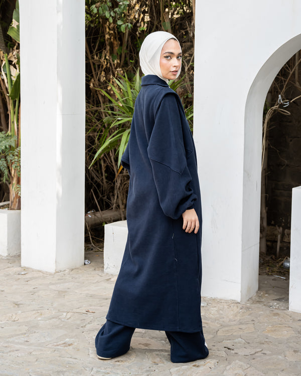 Detailed Cashmere Pants - Navy