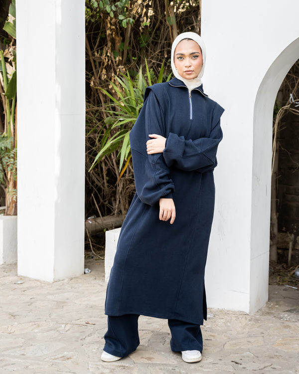 Detailed Cashmere Pants - Navy