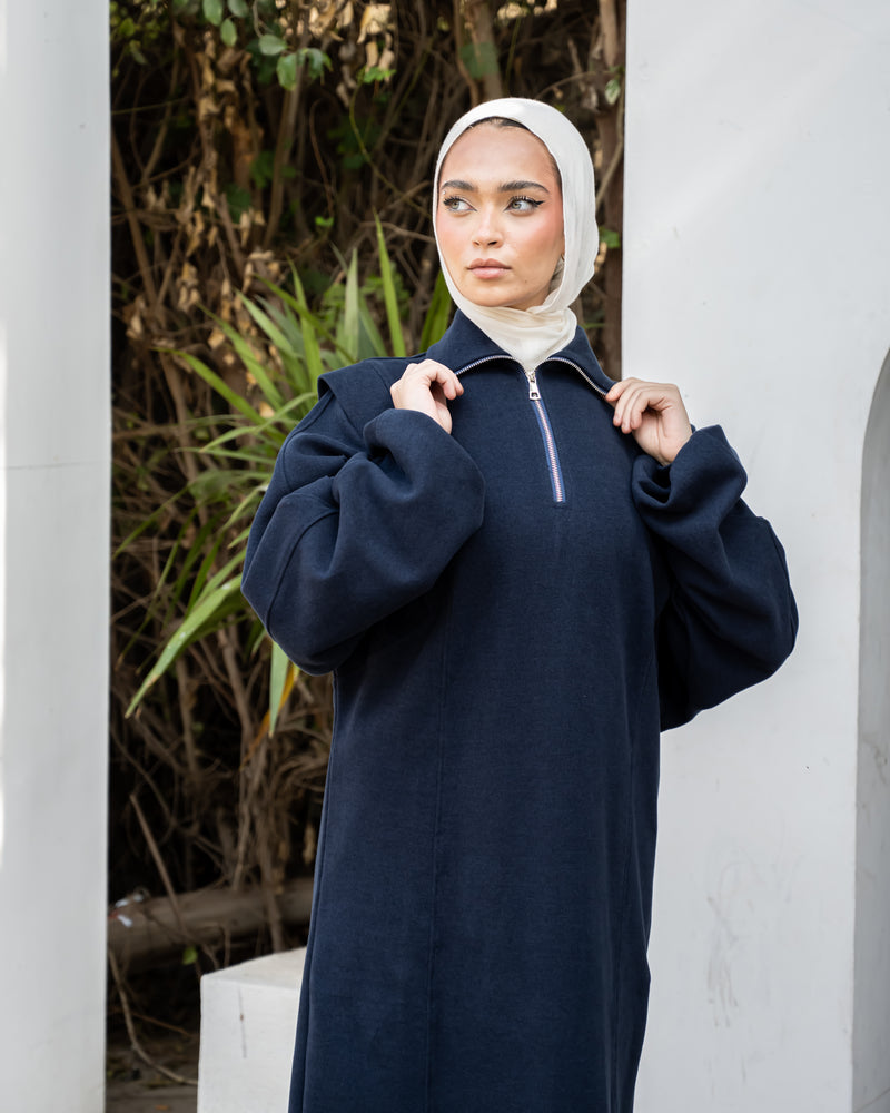 Edged Cashmere Blouse - Navy