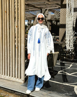 Embroidered Linen Shirt-White