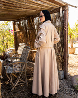 Felt Flowy Skirt - Beige