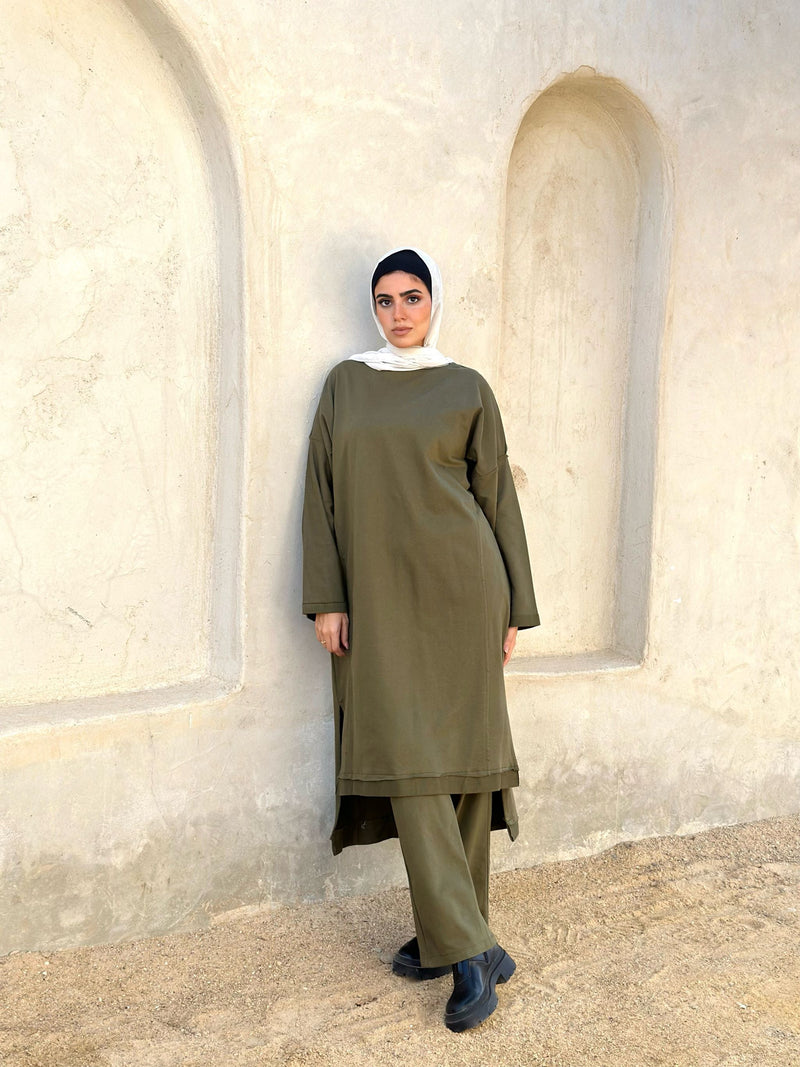 Free-End Sweatshirt-Olive