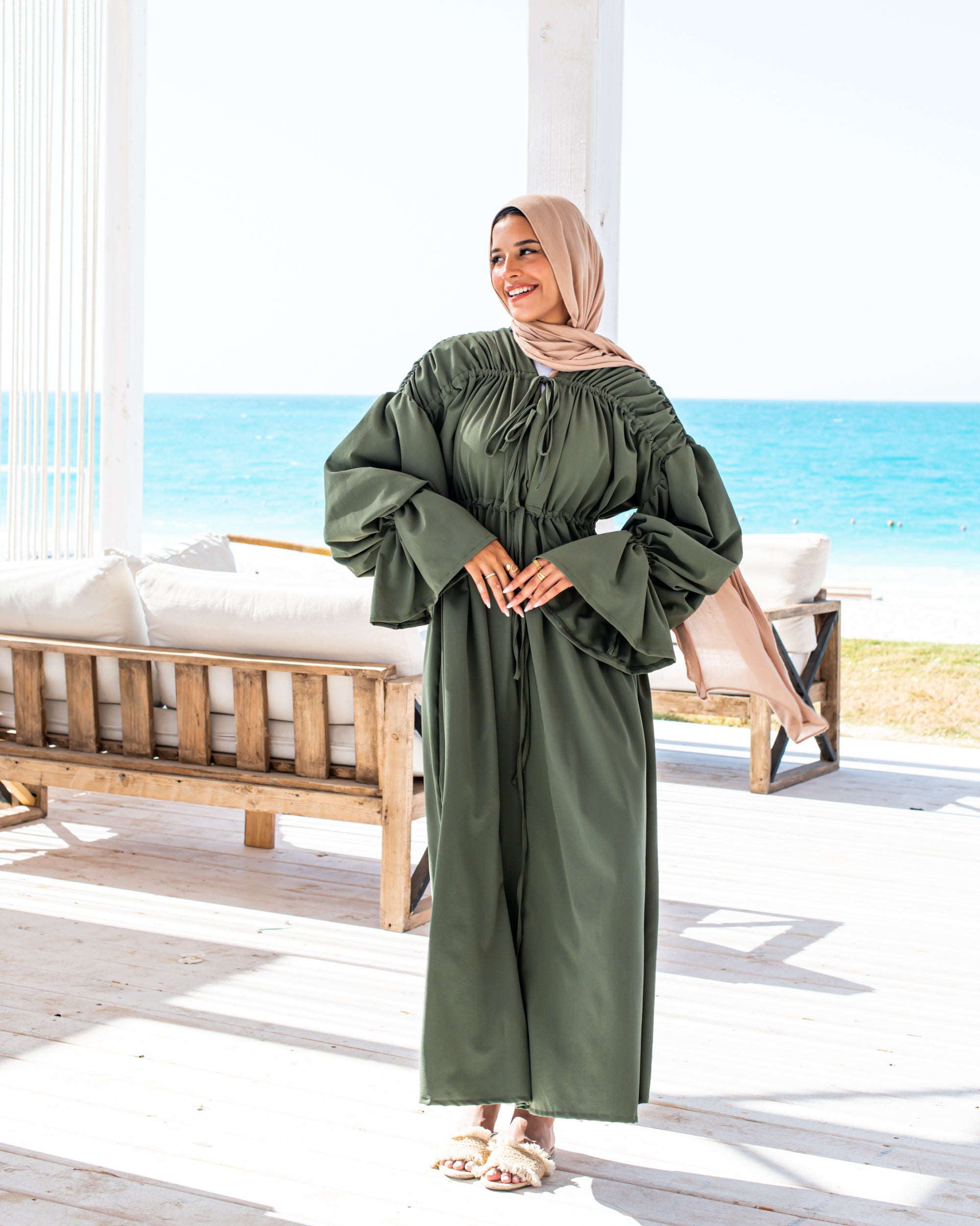 gathered-shoulders-dress-olive-hijab-boutique