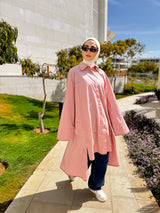 Large Pockets Shirt - Rose