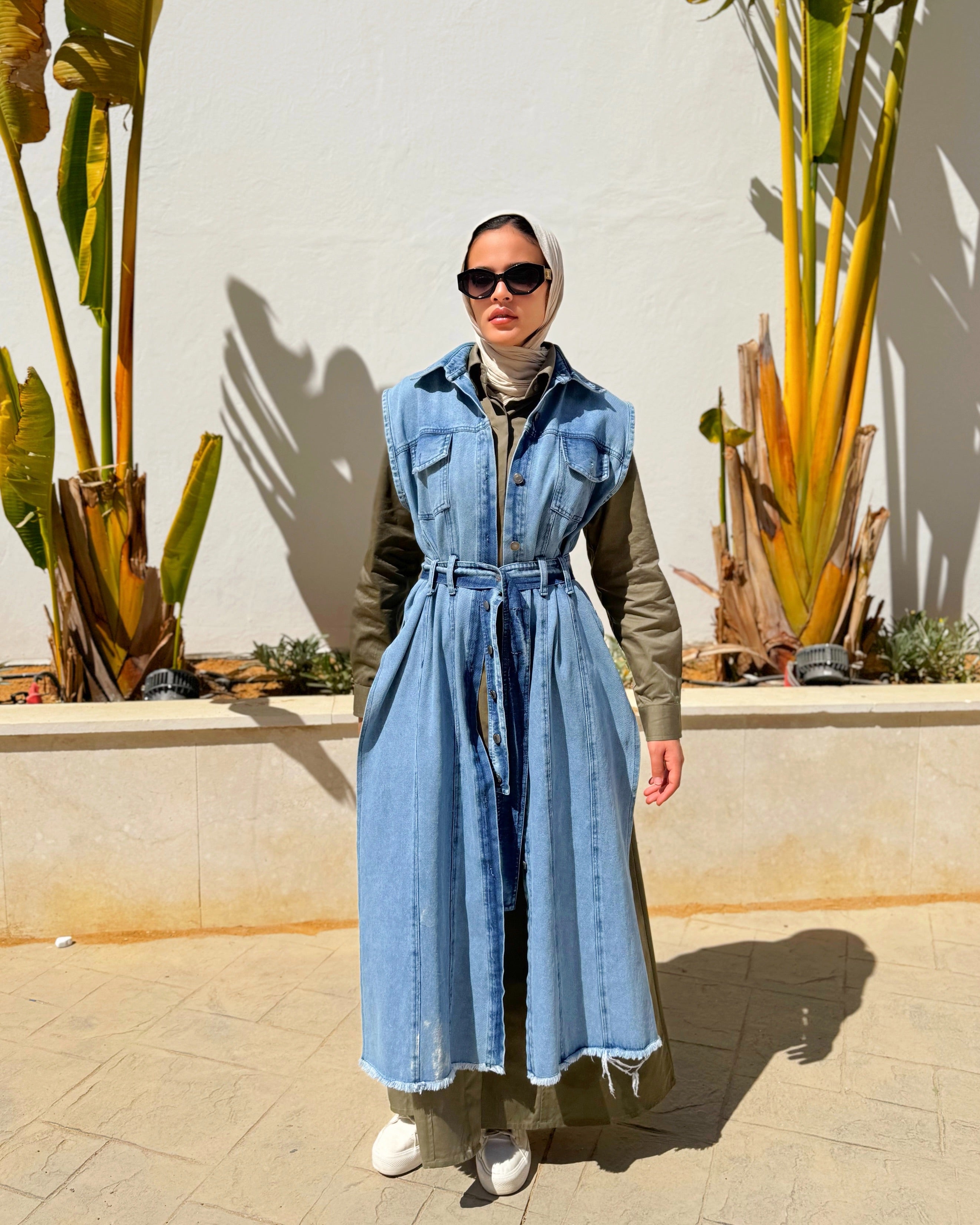 Gabardine Dress - Olive