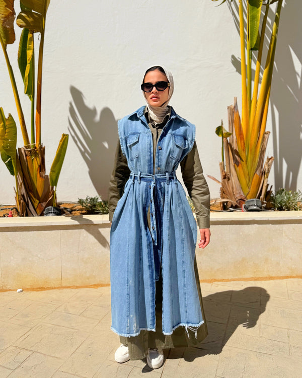 Gabardine Dress - Olive