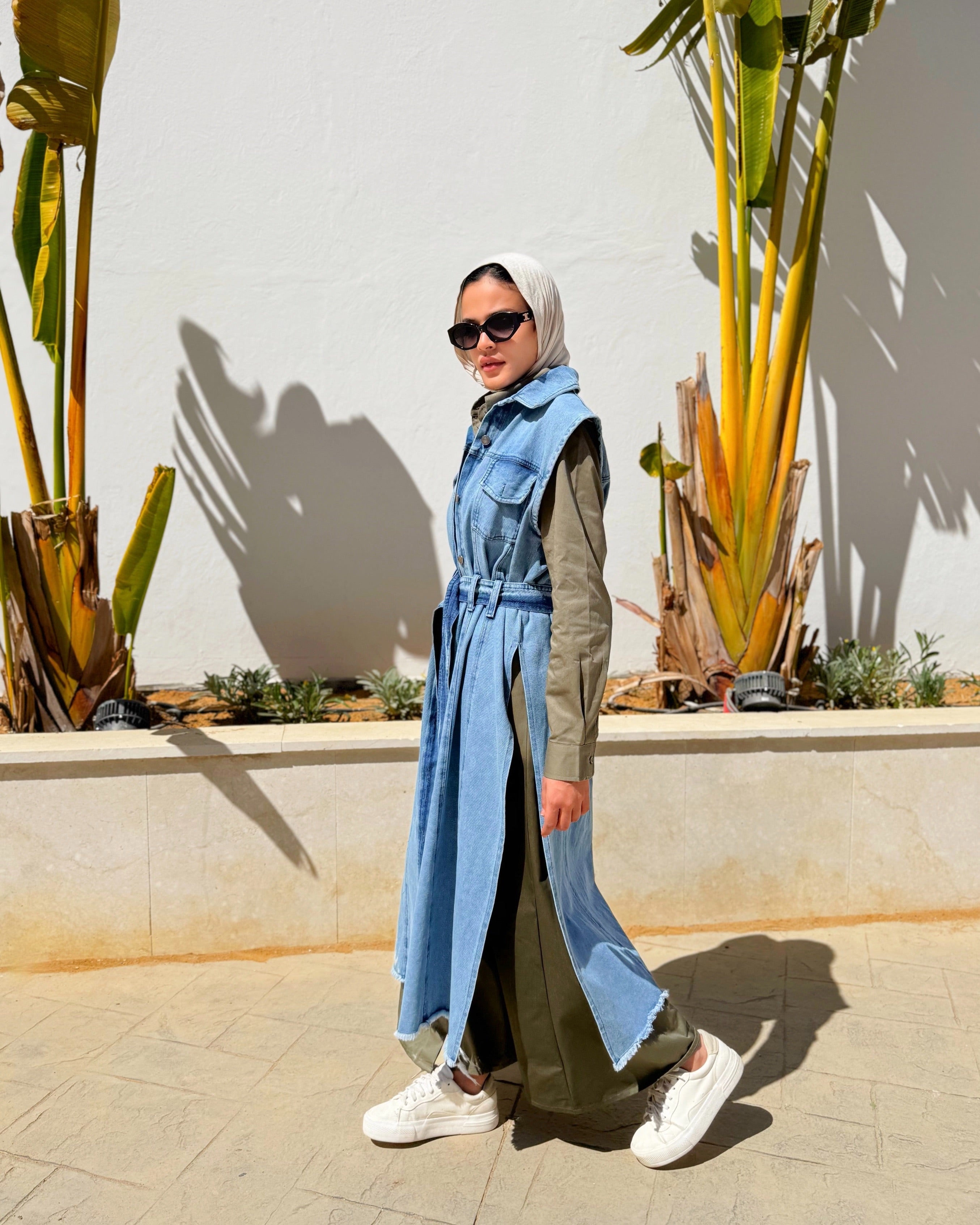 Gabardine Dress - Olive