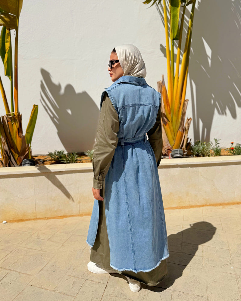 Gabardine Dress - Olive