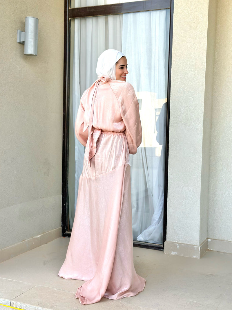 Tie-Neck Dress-Rose (available only at stores)