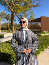 Patterned Cardigan-Brown
