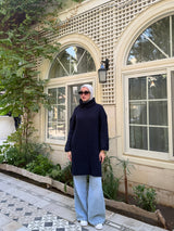 Basic Knit Pullover - Navy