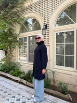 Basic Knit Pullover - Navy