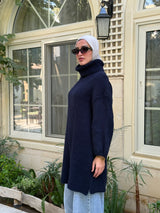 Basic Knit Pullover - Navy