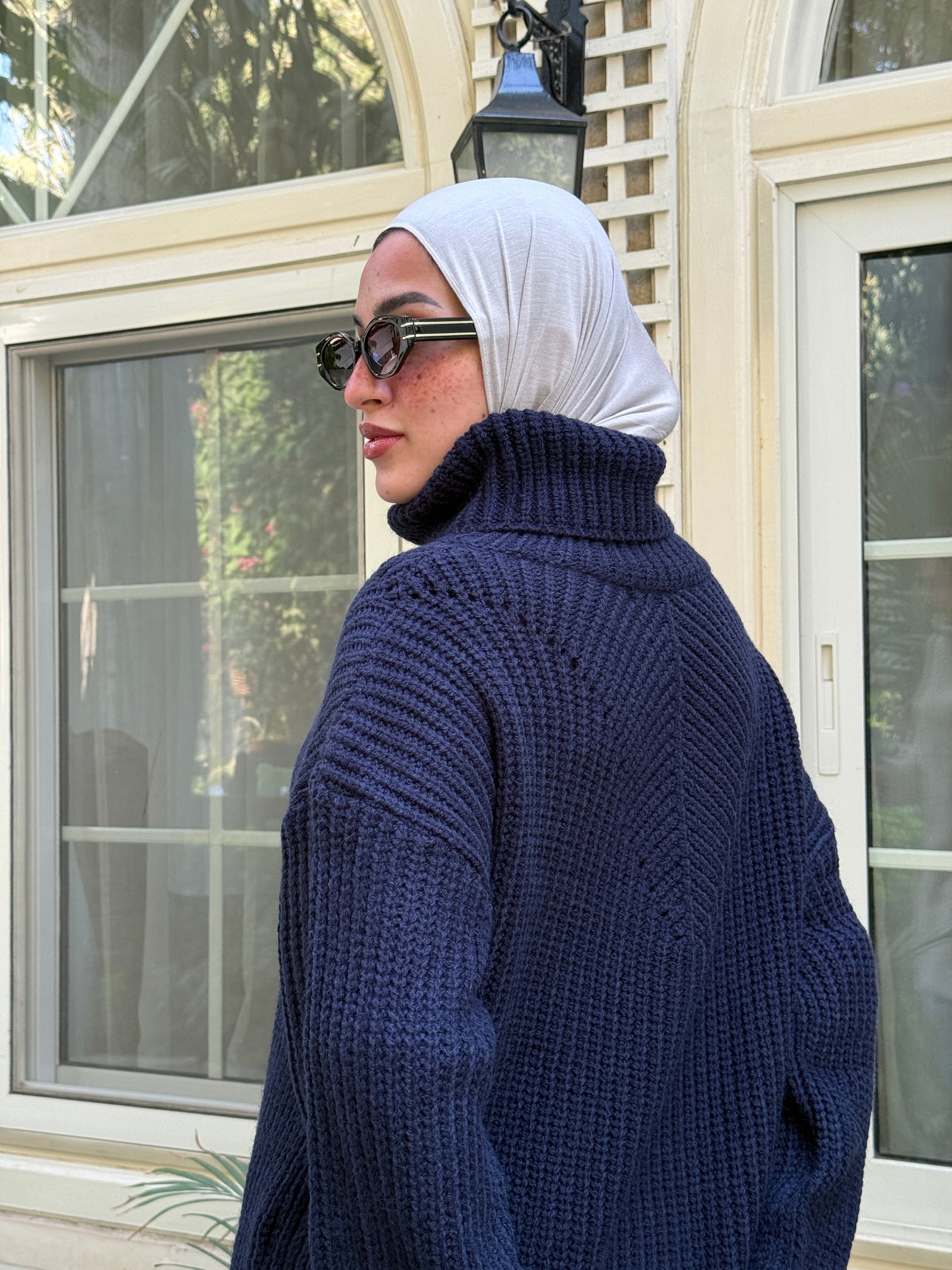 Basic Knit Pullover - Navy – Hijab Boutique