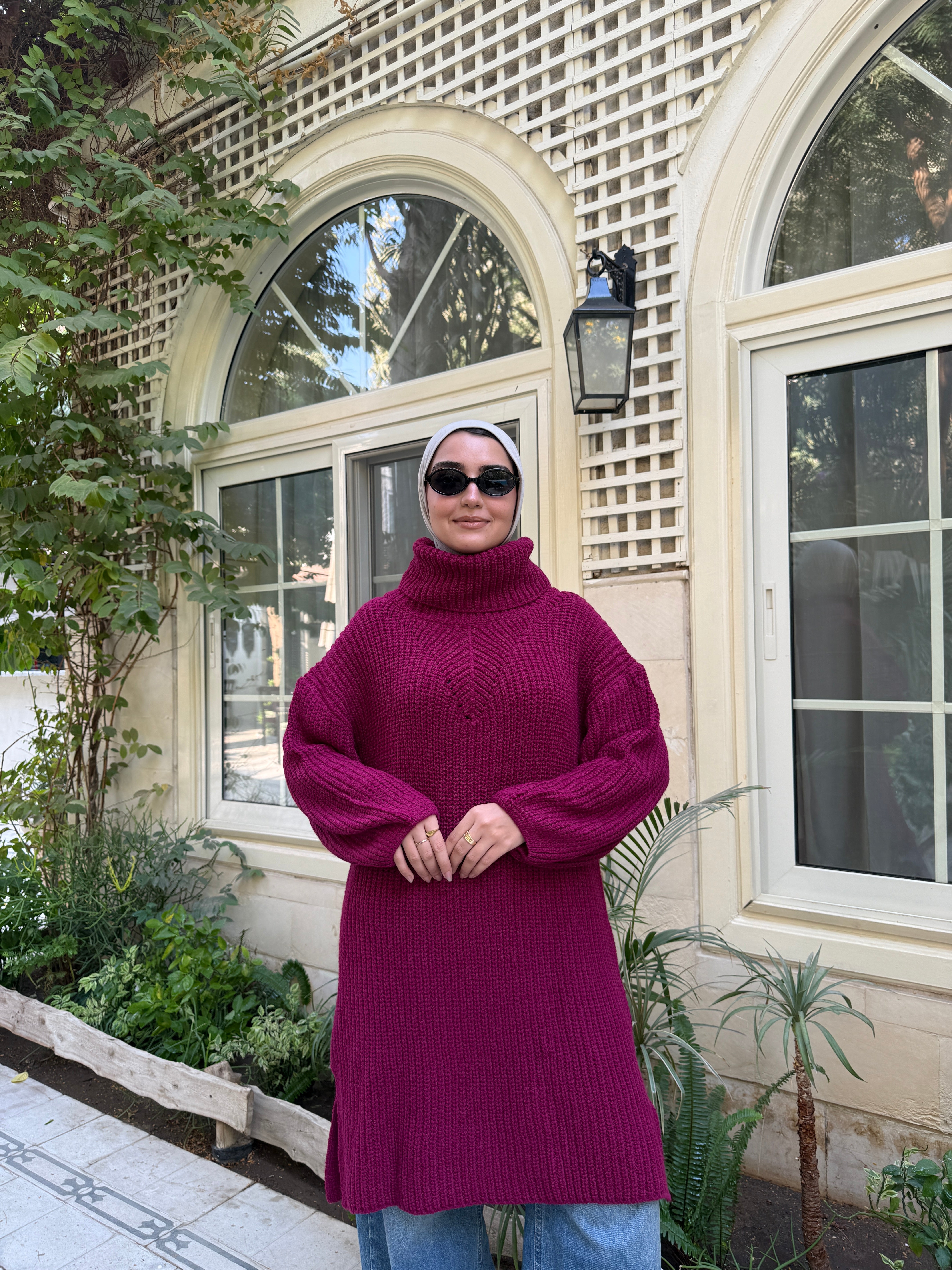 Basic Knit Pullover - Magenta
