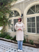 Basic Knit Pullover - Beige