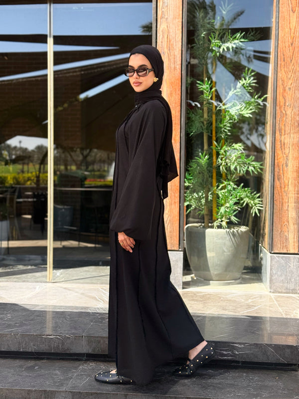 Tuck Detailed Dress - Black